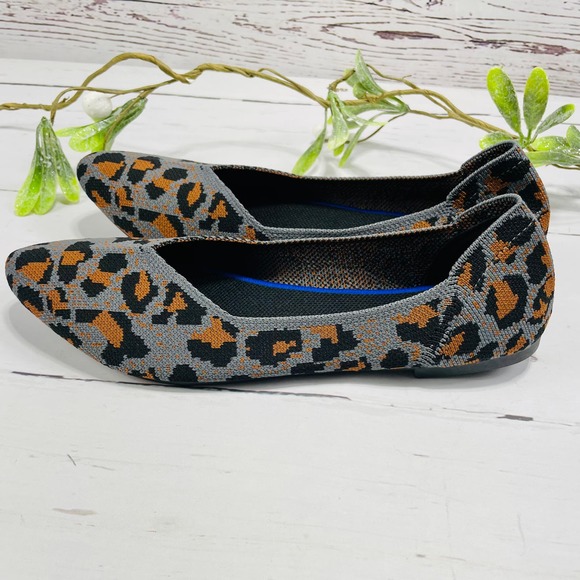 NEW Evglow Ballet Style Gray Leopard Print Flats- Size 9 - Picture 4 of 9